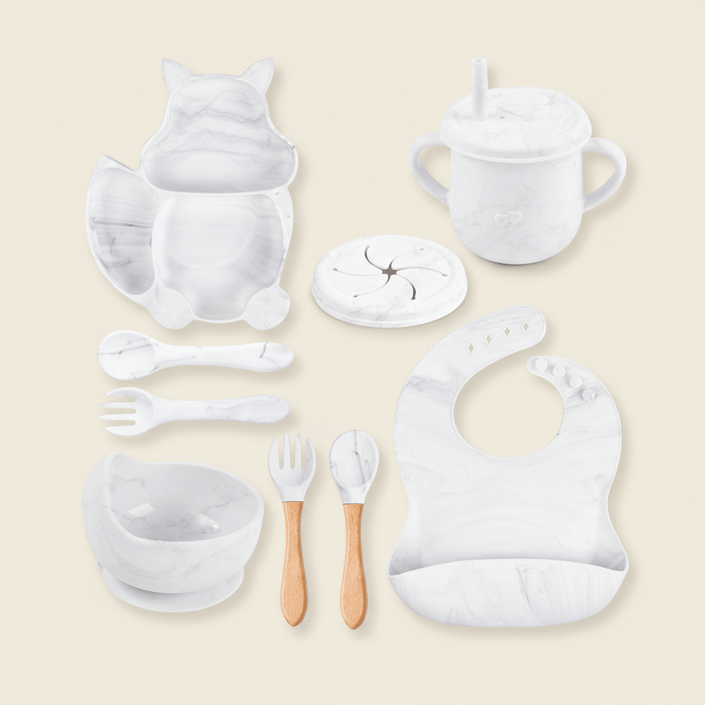 Baby Silicone Feeding Set - Minimal & Comfort-First Design