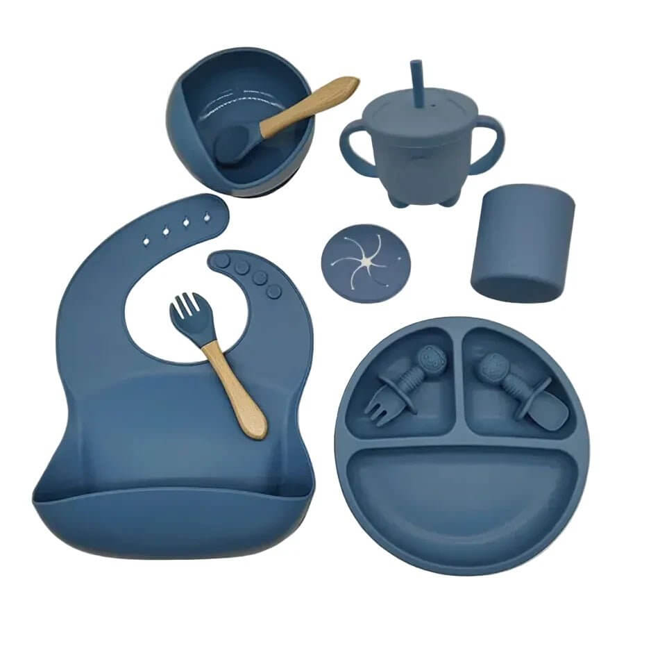 baby feeding essentials silicone tableware set