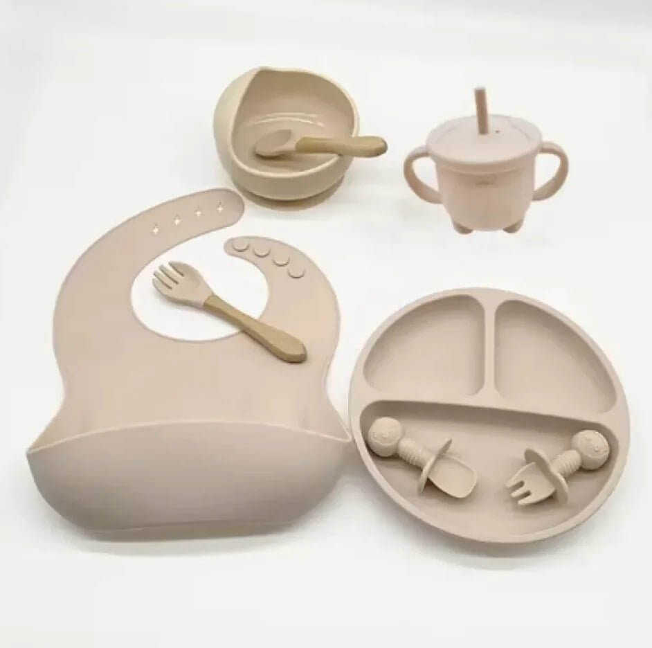 baby feeding essentials silicone tableware set
